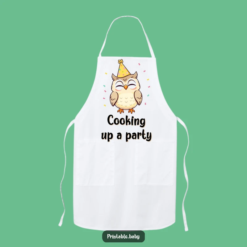 Funny Owl Apron: Party Chef Wear, Awesome Funny Gift