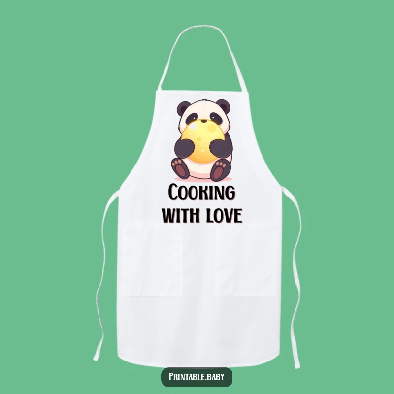 Funny Panda Apron: Cook With Love For Our Planet