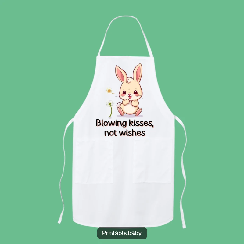 Funny Bunny Dandelion Apron - Mischievous Kitchen Gift