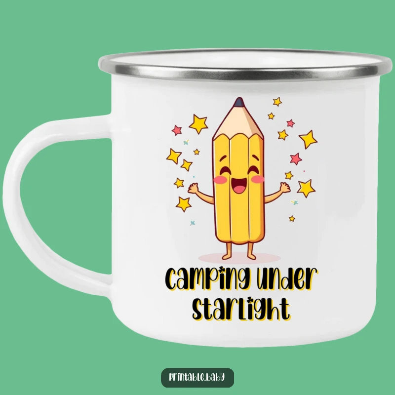 Funny Pencil Stars Camping Mug: Sparkle on Adventures with This Funny Gift!