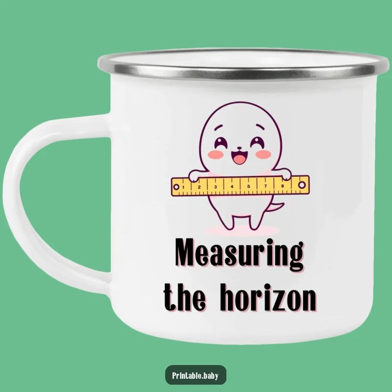 Funny Ruler Loop Camping Mug: Measure Your Adventures with This Funny Gift!