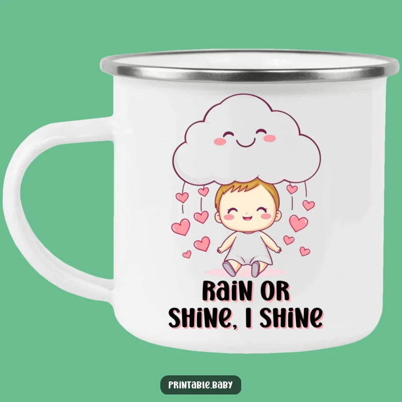 Adventure Funny Cloud Hearts Camping Mug - Sweet Rain Gift