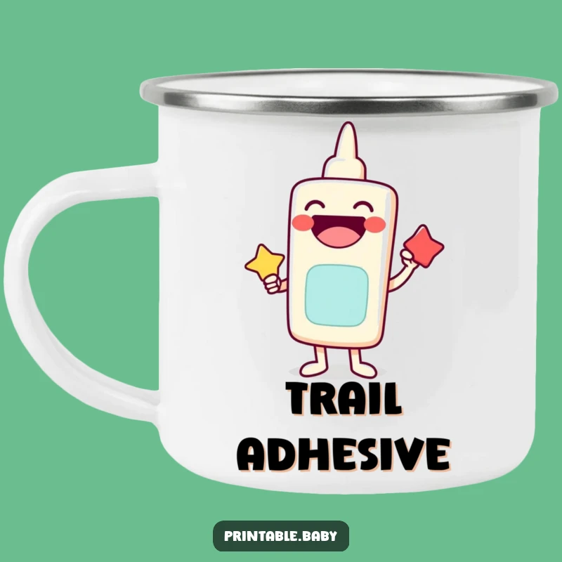 Funny Laughing Glue Stick Camping Mug: Durable Character Cup, Great Fun Gift