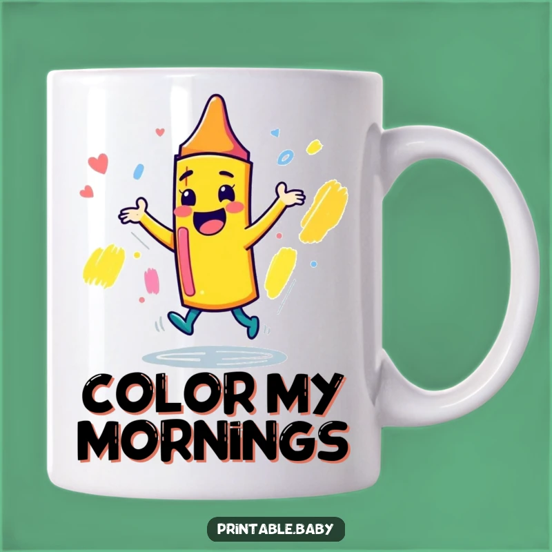 Funny Crayon Mug: Playful Dancer for Creative Mornings & Hilarious Gifts