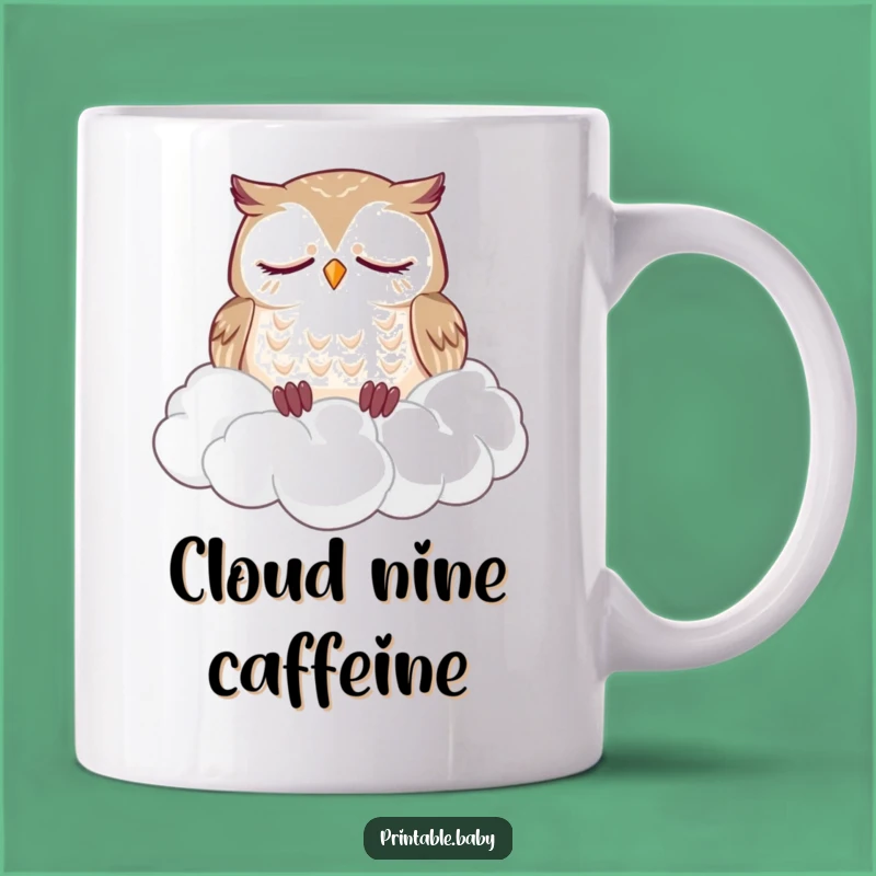 Funny Owl Cloud Mug: Sleepy Dreams and Cozy Comfort