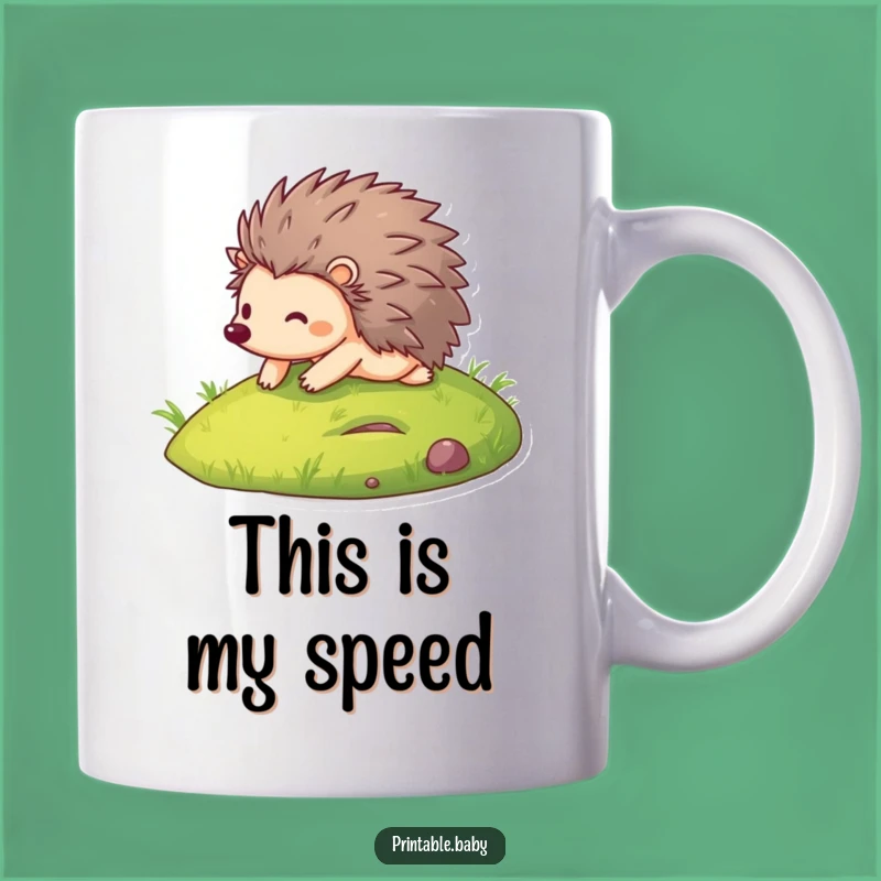 Funny Hedgehog Rolling Mug - Hilarious Cute Animal Lover Gift Idea