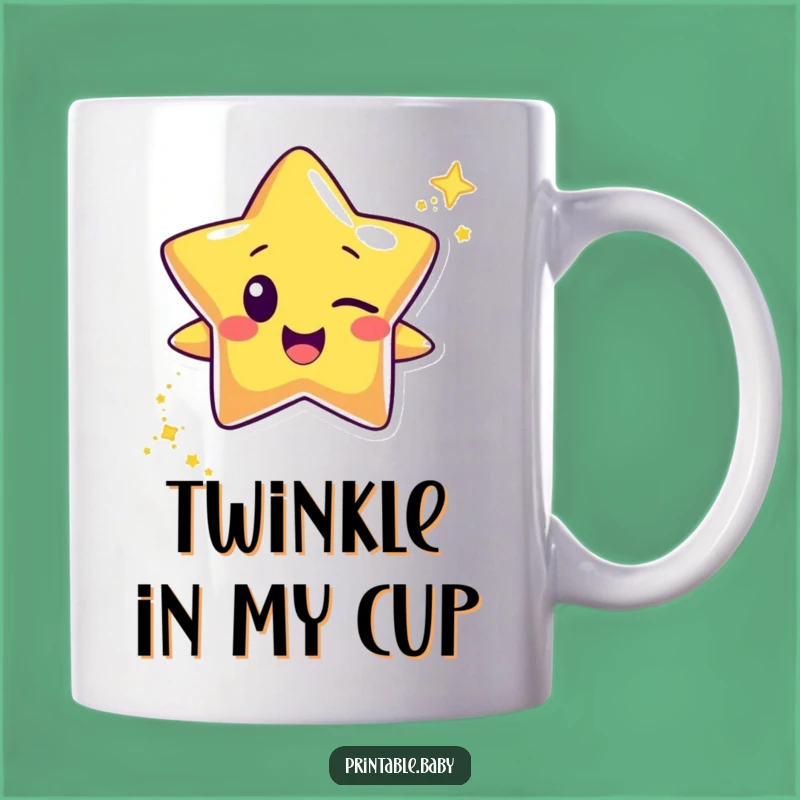 Funny Winking Star Mug: Glitter Trail for Sparkly Mornings & Funny Gifts