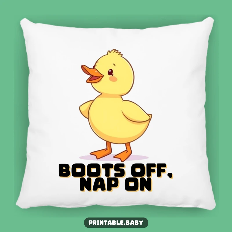Cozy Funny Duckling Waddling Boots Pillow: Soft and Humorous Comfort Item