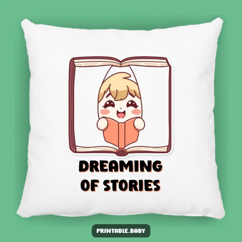 Funny Book Pillow: Joyful Character Peeking, Cozy Reading Comfort Gift