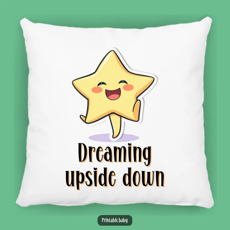 Funny Laughing Star Cartwheel Pillow: Cozy Sticker Character Cushion for Comfort