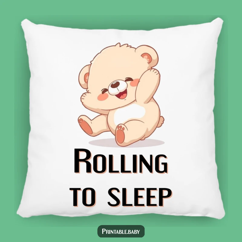 Funny Bear Cub Pillow: Cozy Comfort with Hilarious Tumbling Joy