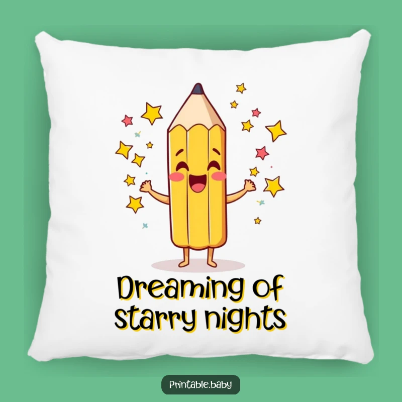 Funny Pencil Stars Pillow: Snuggle Up with This Dreamy Funny Gift!