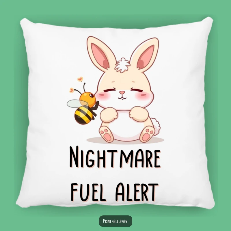 Funny Sleepy Bunny Bee Pillow: Comfy & Hilarious Home Decor Accent!
