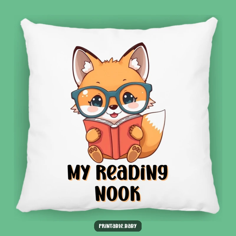 Funny Baby Fox Pillow - Cozy & Hilarious Bookish Comfort
