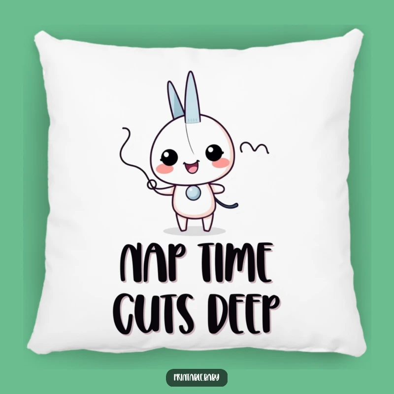 Funny Scissors Giggles Pillow: Soft Character Cushion Gift for Comfort