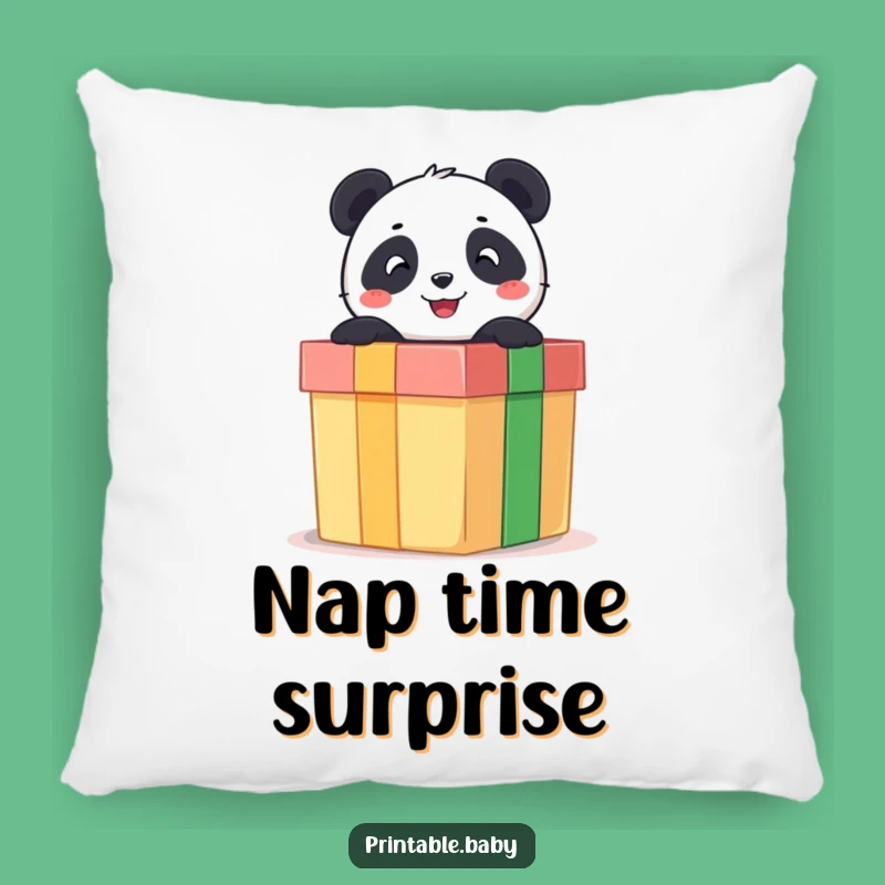 Funny Panda Pillow: Cozy Gift Box Cushion, Perfect Funny Gift