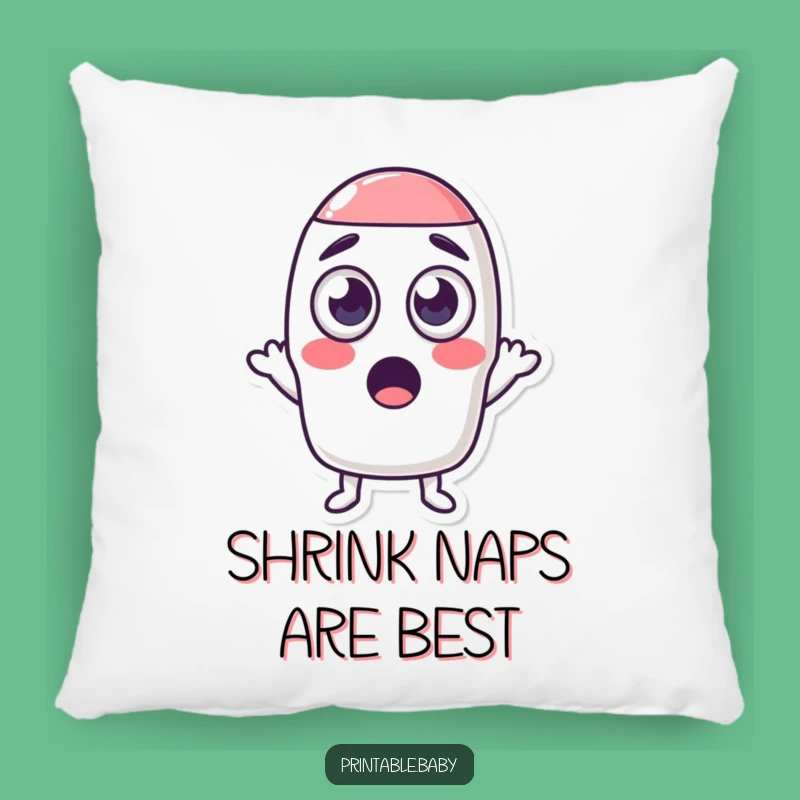 Funny Surprised Eraser Shrinking Shape Pillow - Comfy & Hilarious Decor Gift