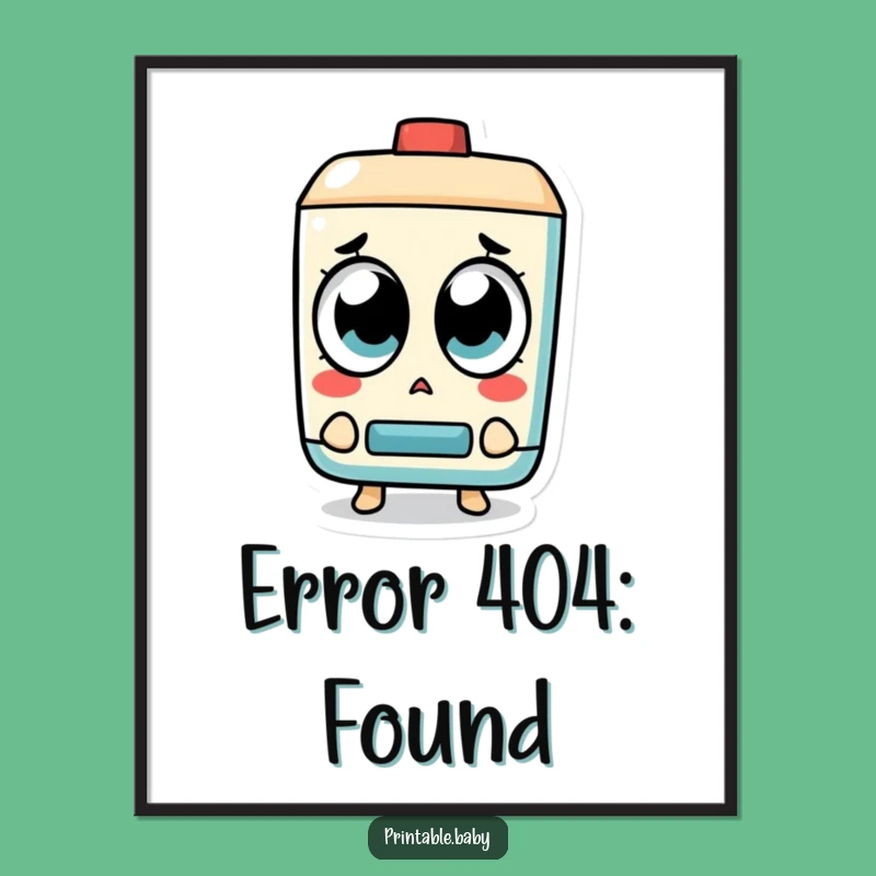 Funny Surprised Eraser Digital Art: Instant Relief - Hilarious Decor Piece