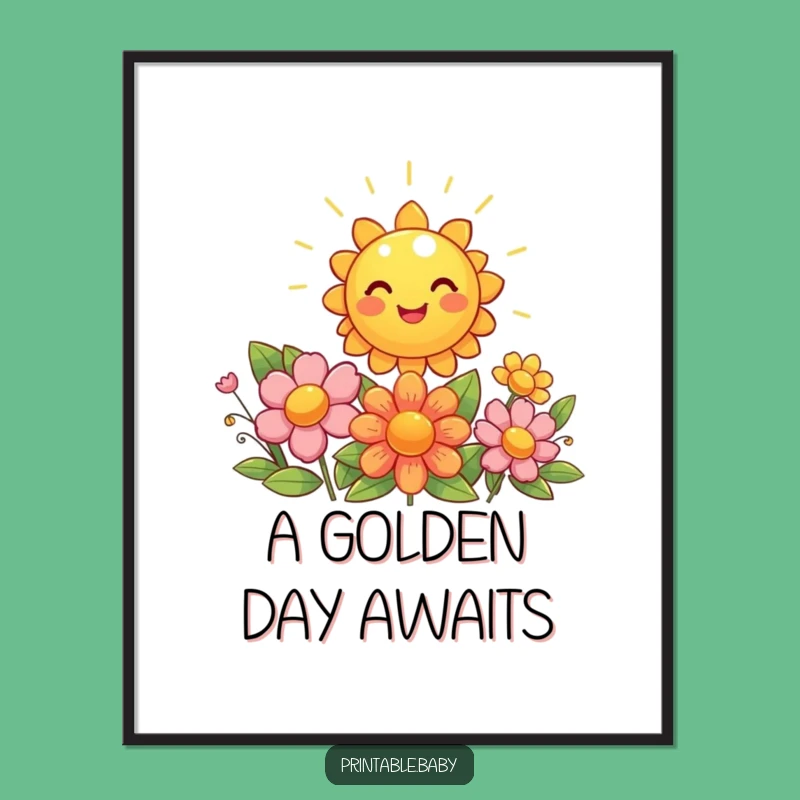 Funny Sun Flowers Digital Art - Giggling Bright Printable