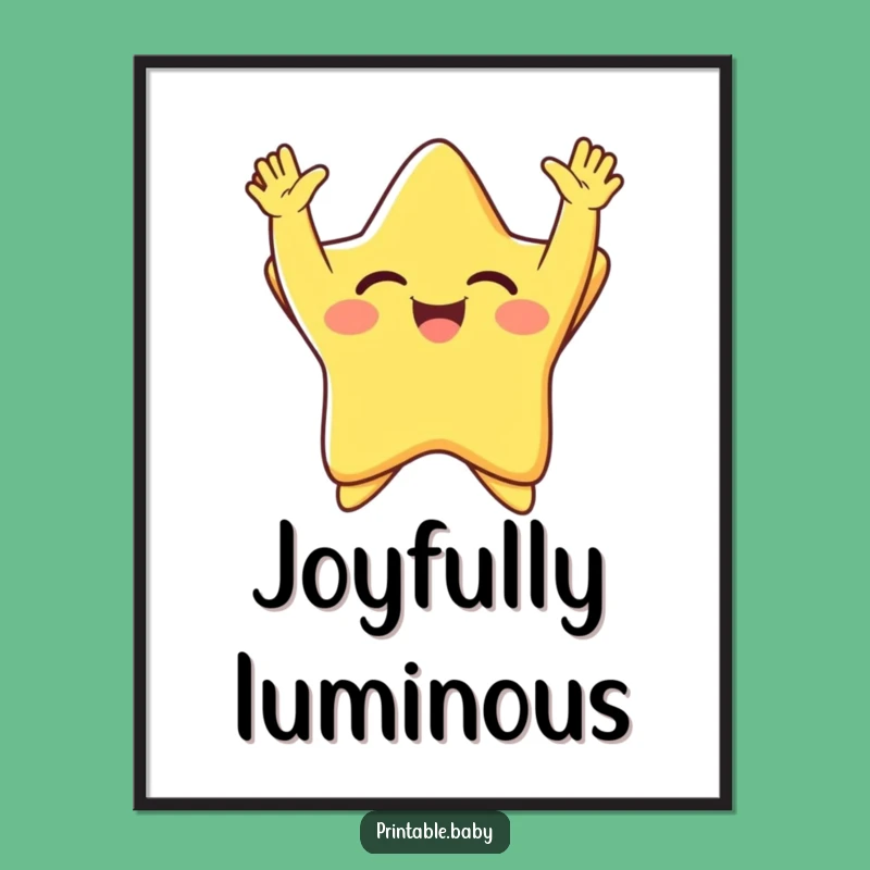Funny Giggling Star Digital Art: Hilarious Printable Decor for Joyful Spaces