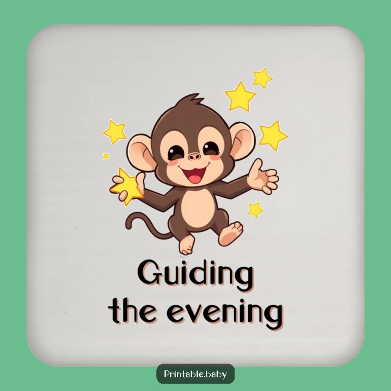 Funny Monkey Star Coasters: Protect Surfaces with Playful Charm