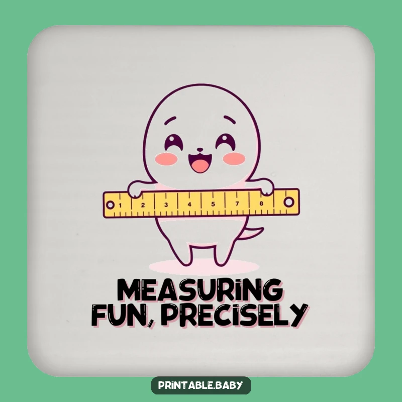 Funny Ruler Loop Coaster: Protect Surfaces with This Precise Funny Gift!