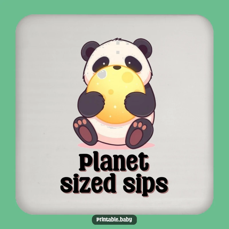 Funny Panda Coaster: Protect Surfaces With Planet Hugs