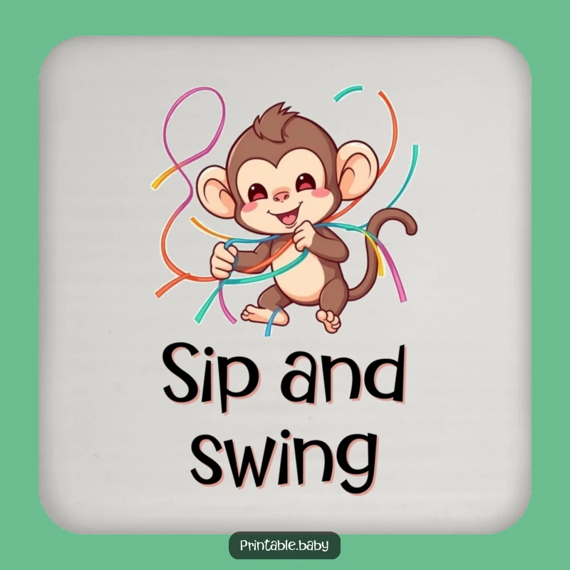 Funny Monkey Coasters: Protect Surfaces from Playful Spills