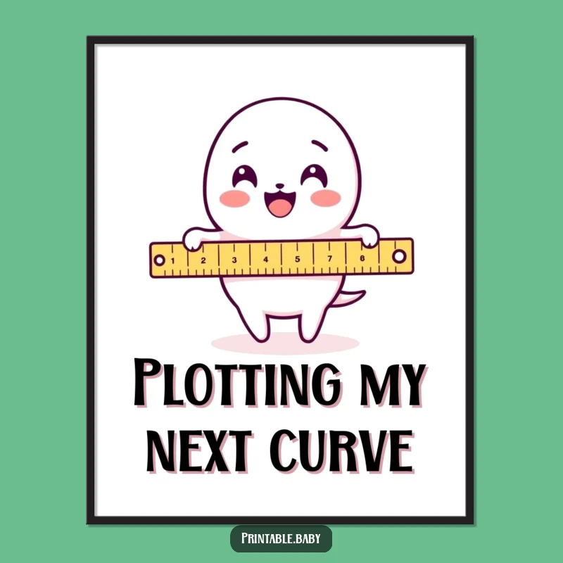 Funny Ruler Loop Poster: Decorate with Precision Art, a Perfect Funny Gift!