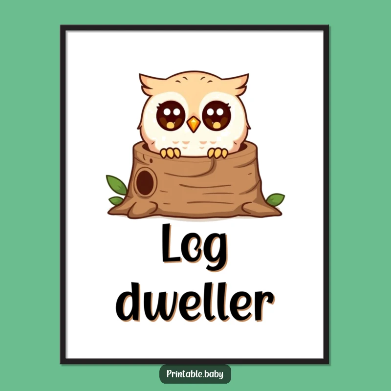 Funny Surprised Owl Poster: Whimsical Wall Art for Nature Lovers