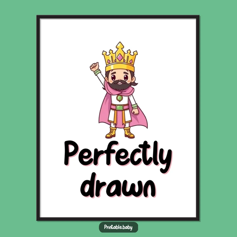 Funny Triumphant Ruler Poster: Artist Character Art for Creative Spaces