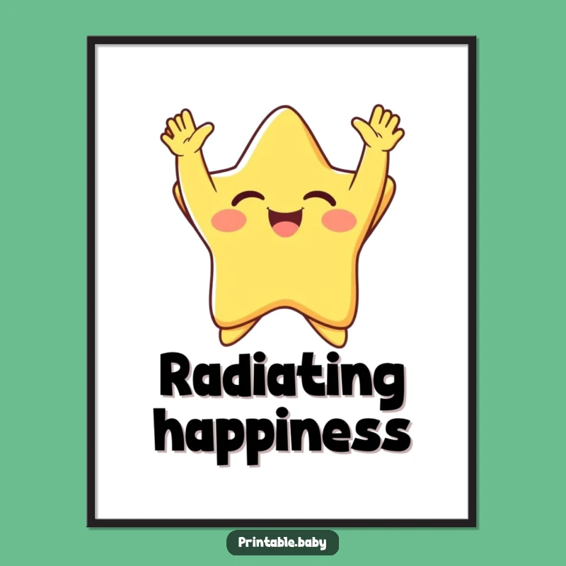 Funny Giggling Star Poster: Hilarious Wall Art for a Joyful Atmosphere