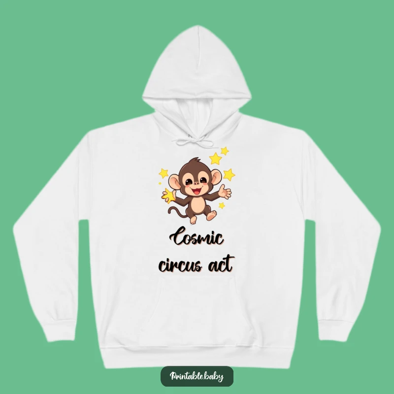 Funny Monkey Star Hoodie: Cozy Fun with Cosmic Flair