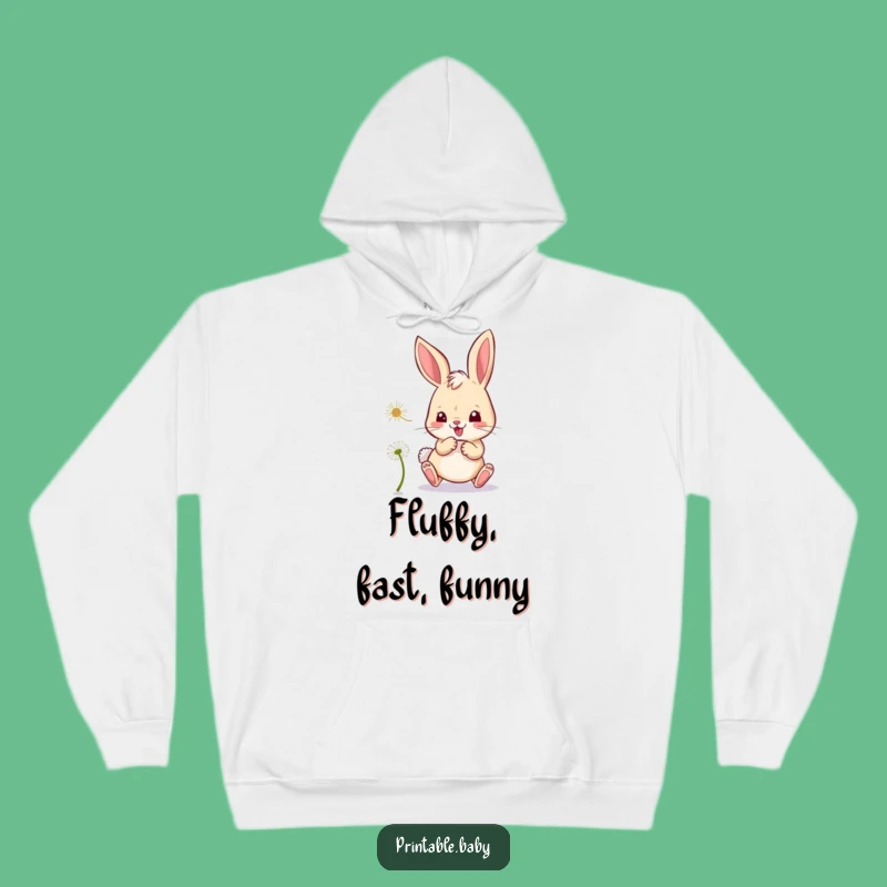 Cozy Funny Bunny Dandelion Hoodie - Mischievous Character Gift