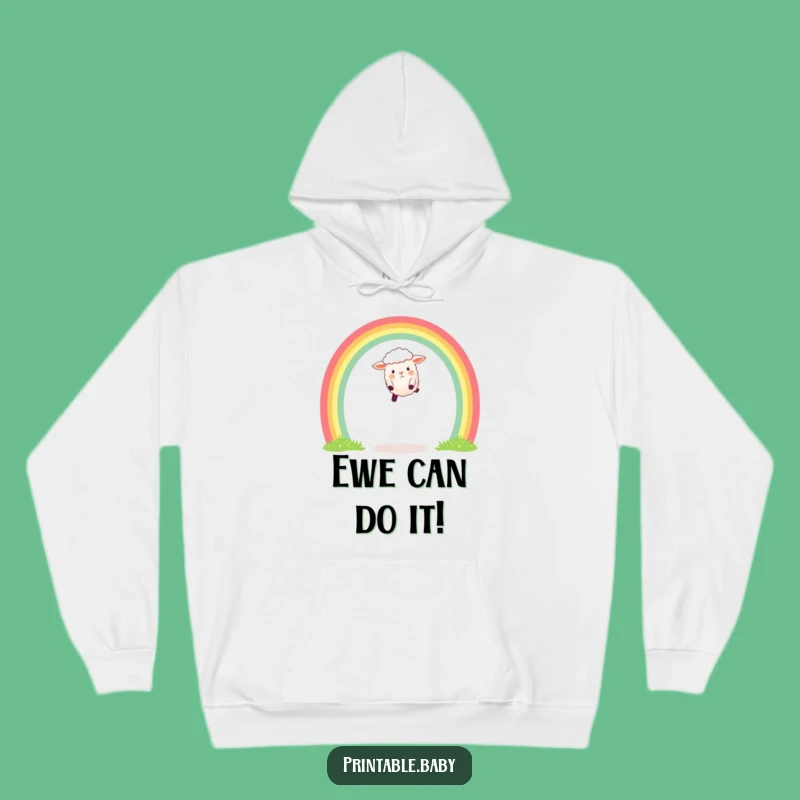 Funny Sheep Hoodie: Cozy Rainbow Wear, Wonderful Funny Gift