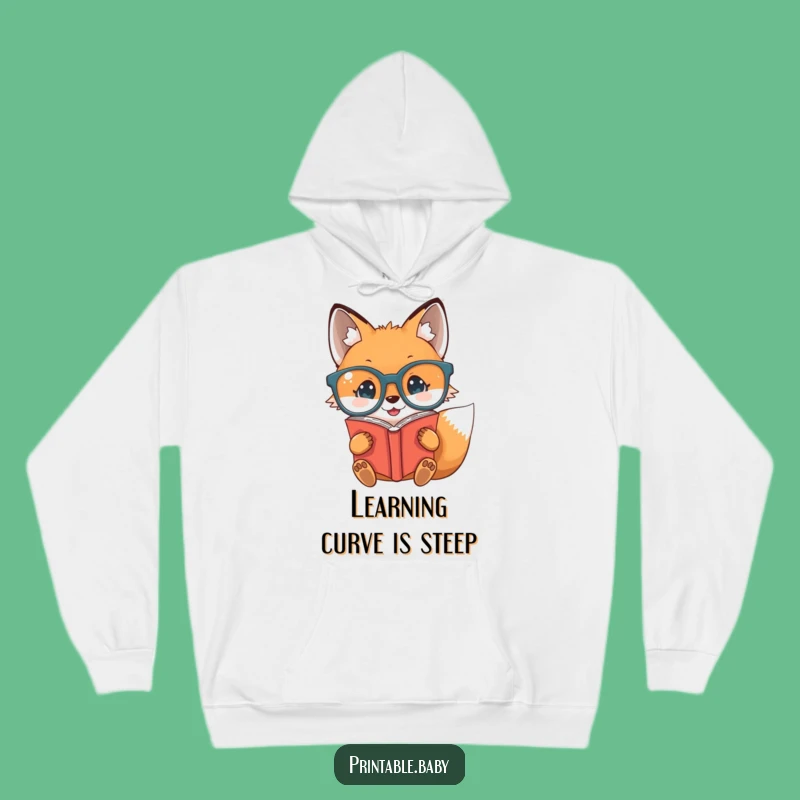 Funny Baby Fox Glasses Hoodie - Cozy & Hilarious Intellectual Wear