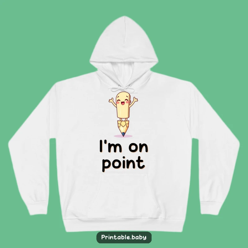 Funny Cozy Pencil Hoodie - Silly Balancing Comfort for Witty Gifts