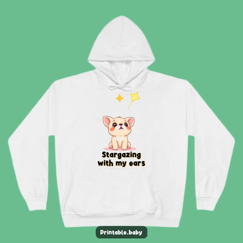 Funny Dog Star Hoodie: Cozy Surprised Puppy Sweatshirt, Adorable Funny Gift for Dreamers