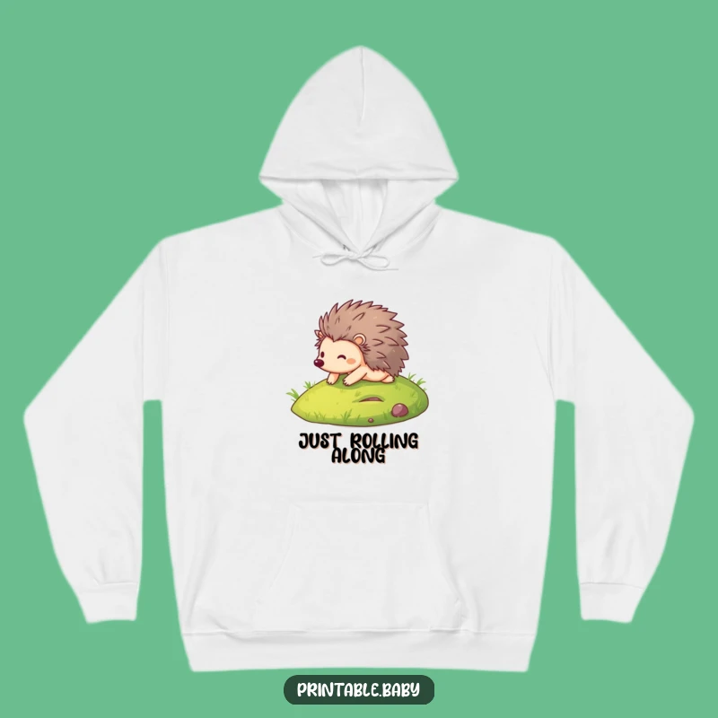 Funny Hedgehog Hoodie - Cozy & Hilarious Rolling Animal Apparel