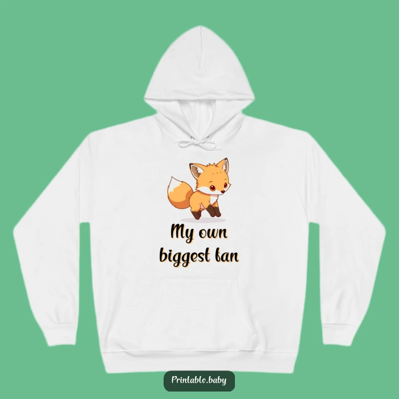 Funny Fox Cub Hoodie: Cozy Comfort with Playful Tail Chasing Fun