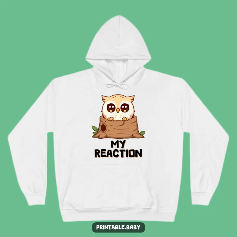 Funny Surprised Owl Hoodie: Cozy Comfort with Wildlife Surprise