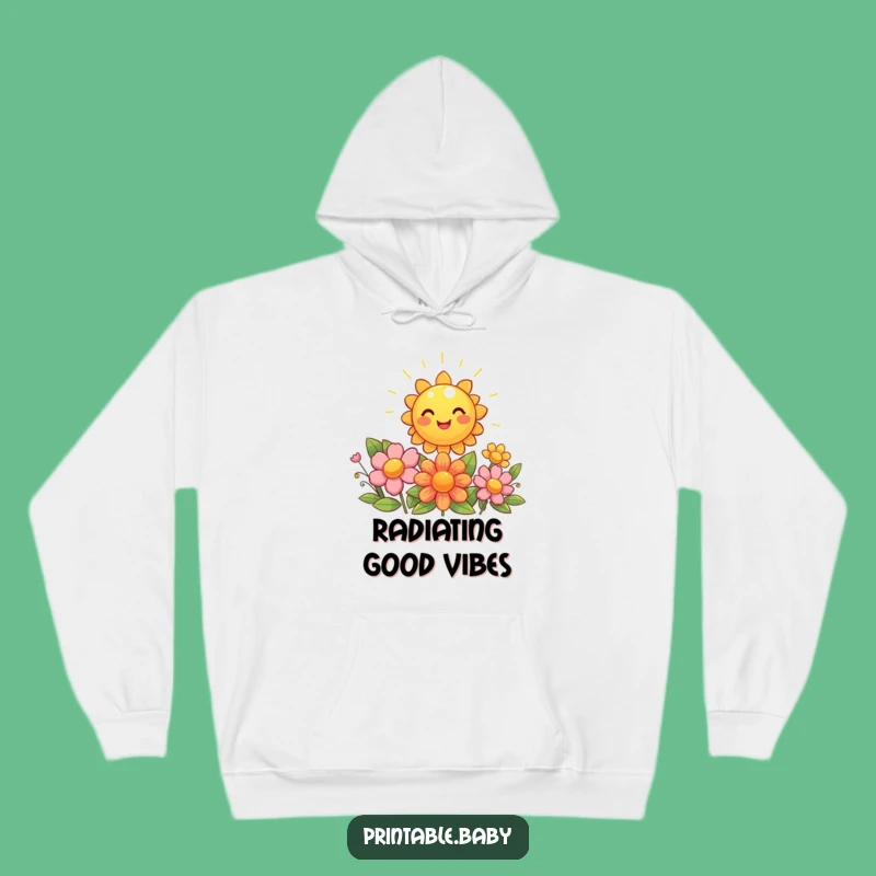 Cozy Funny Sun Flowers Hoodie - Giggling Bright Character Gift