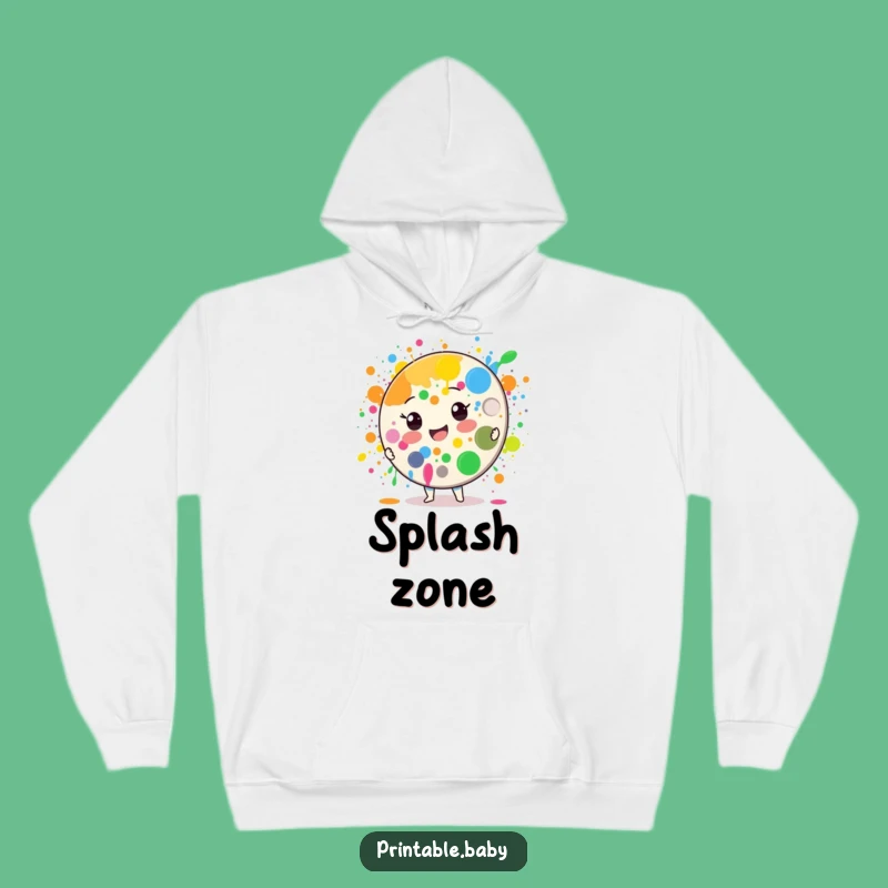 Stay cozy and colorful with this hoodie featuring a cheerful paint palette character. Perfect for artists, dreamers, and anyone who loves a vibrant vibe.