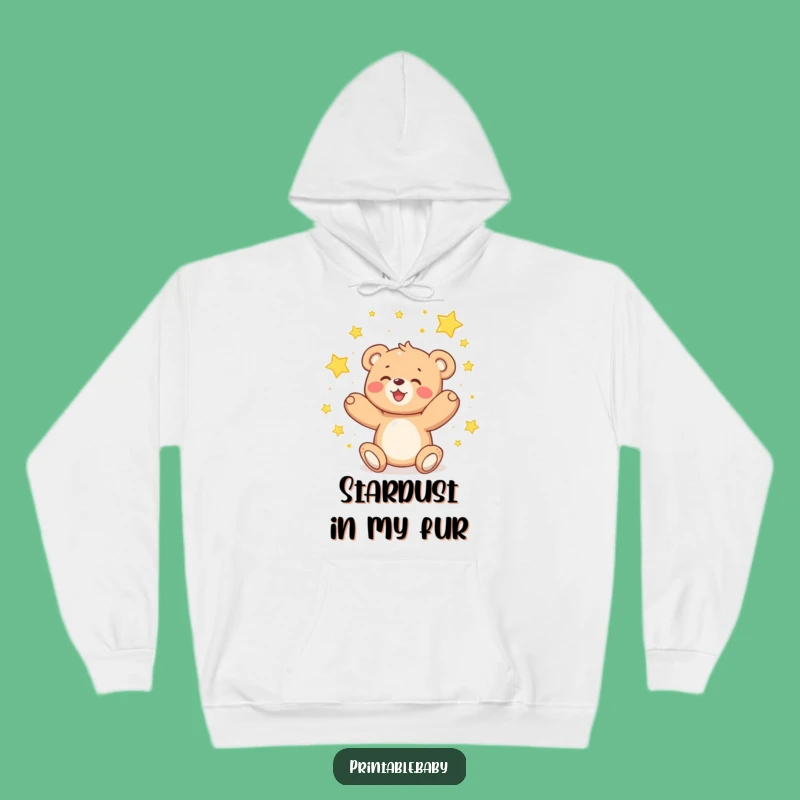 Cozy Funny Teddy Bear Stars Hoodie - Delighted Dreamer Gift