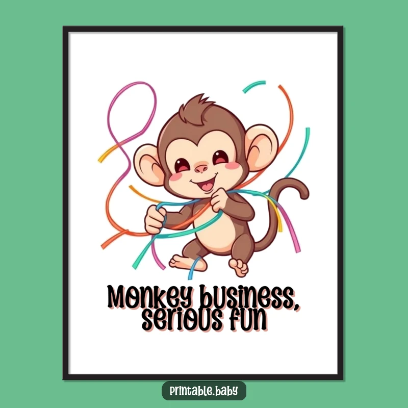 Free Printable Monkey Art: Whimsical Downloadable Decor for a Playful Vibe