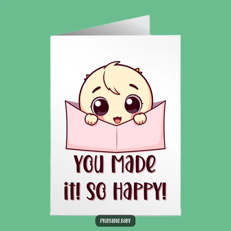 Free Printable Googly Eye Card: Funny Congrats, Surprise Downloadable Gift!