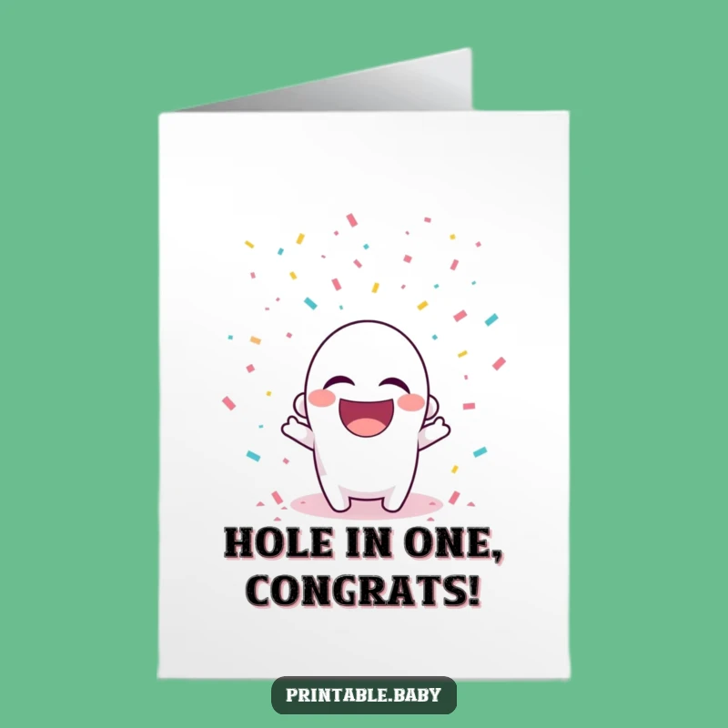 Free Printable Confetti Congrats Card: Funny Hole Punch Laugh Downloadable Gift