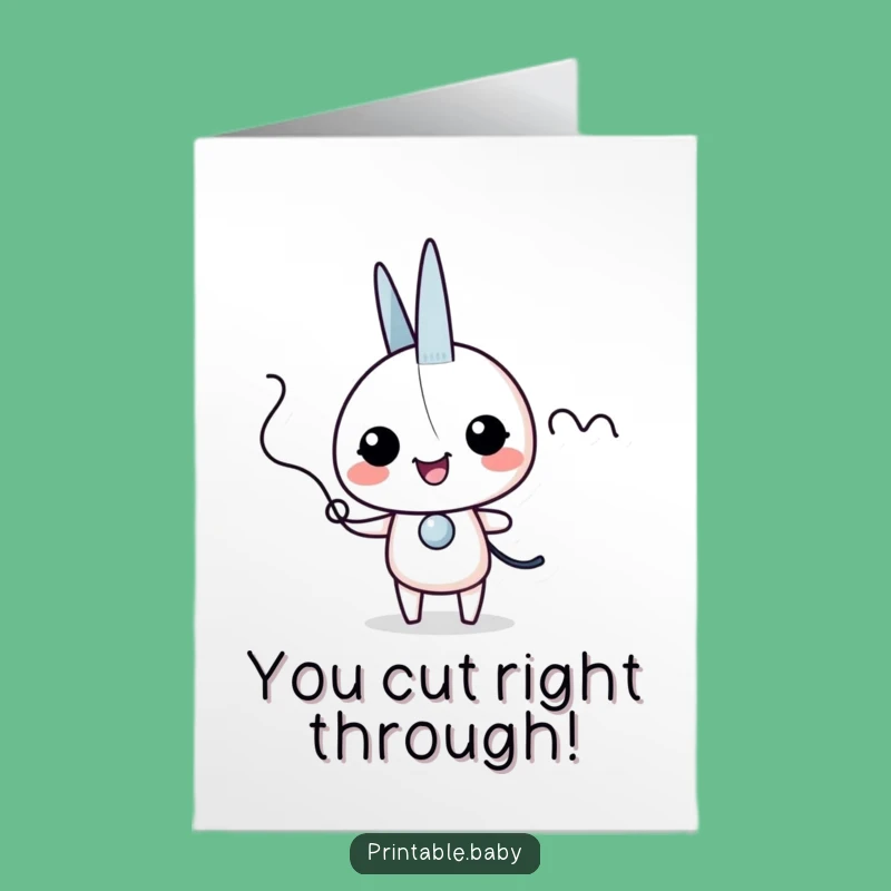 Free Printable Scissors Congrats Card: Joyful Downloadable Gift for Cutting Edge Success