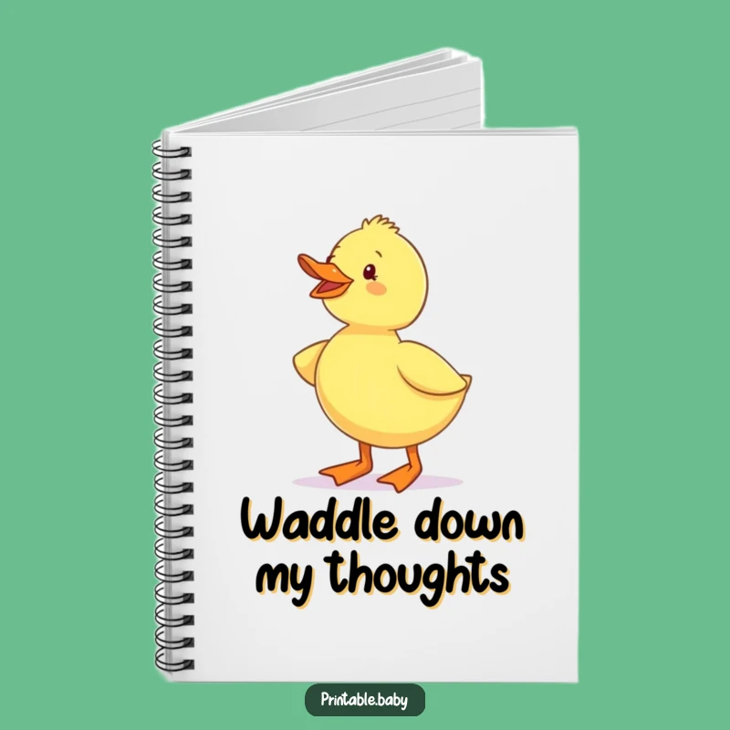 Funny Duckling Waddling Boots Notebook: Jot Down Notes with Humorous Flair