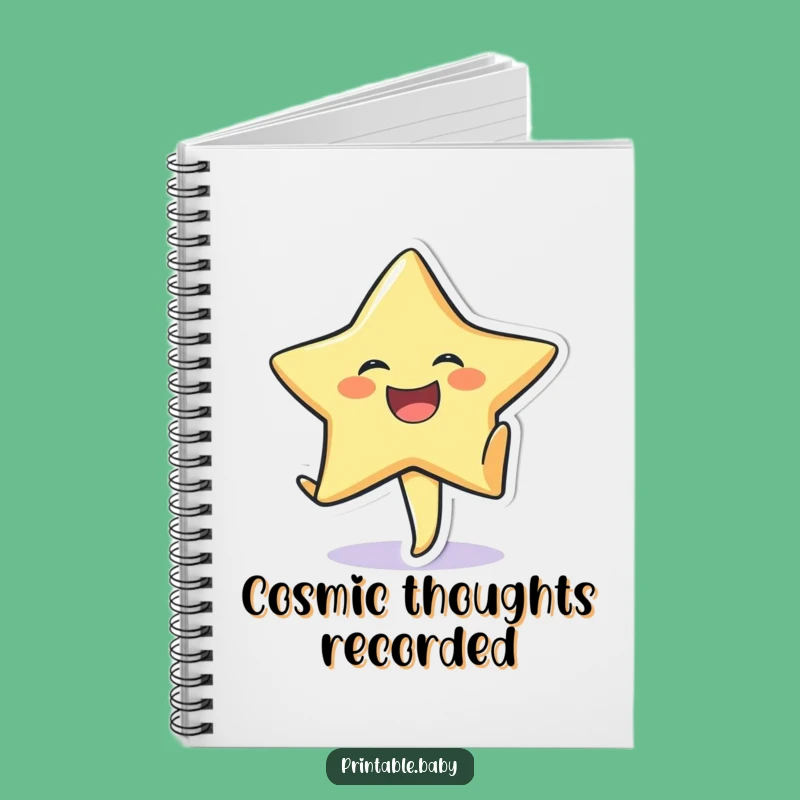 Funny Laughing Star Cartwheel Notebook: Sticker Journal for Bright Ideas